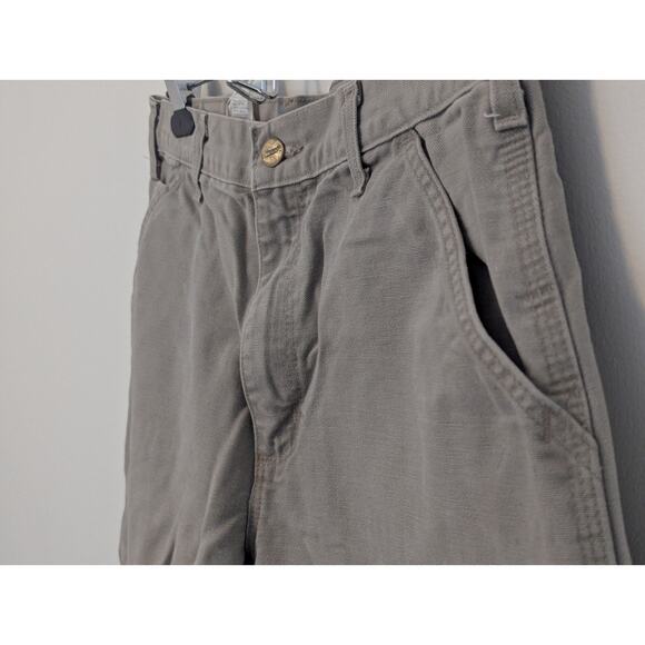 Carhartt Canvas Work Dungaree Fit Pants Khaki Tan Utility Pockets Sz 34x30 - Picture 4 of 6